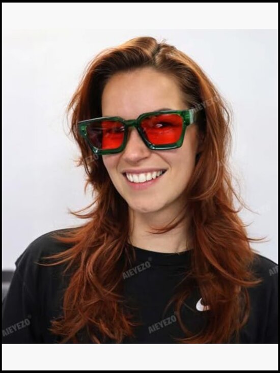 Square Thick Frame Sunglasses for Women Men Simple Designer Style Retro Shades